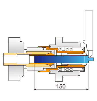 automatic lathe machine perspective - 1